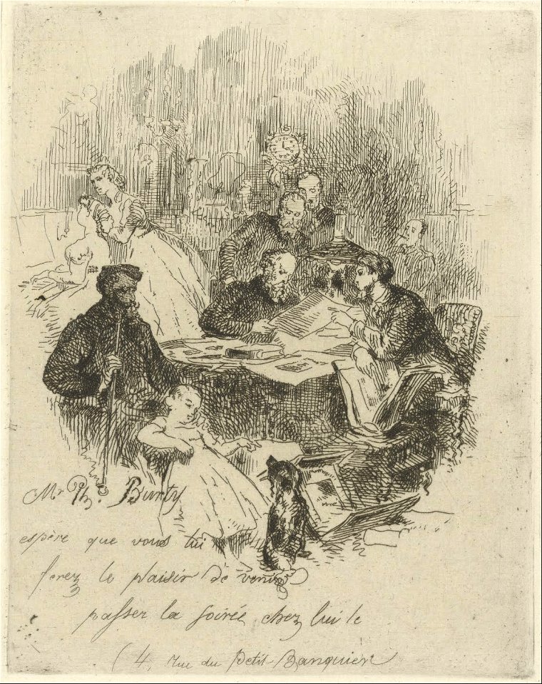 Henry Somm - Invitation card for the soirée at Ph. Burty - Google Art Project