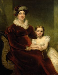 Henry Raeburn - Double portrait of Mrs Alexander Allan with her granddaughter. Free illustration for personal and commercial use.