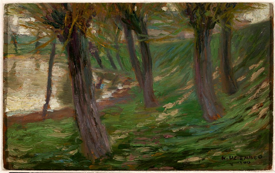 Henryk Uziembło - Willows at a pond - MP 1297 MNW - National Museum in Warsaw