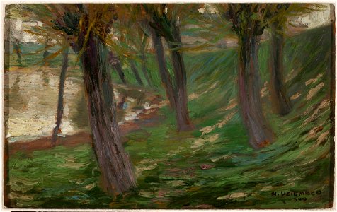 Henryk Uziembło - Willows at a pond - MP 1297 MNW - National Museum in Warsaw