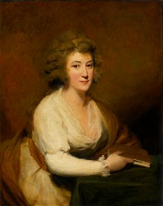 Henry Raeburn Portrait of Lady Nasmyth, In a White Dress and Brown Shawl. Free illustration for personal and commercial use.