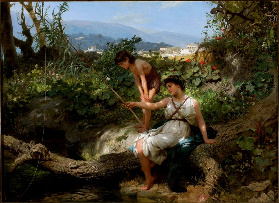 Henryk Siemiradzki - Rzymska Sielanka, Łowienie ryb