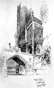 Herbert Railton - Bridge and Porch of Middle Temple Library