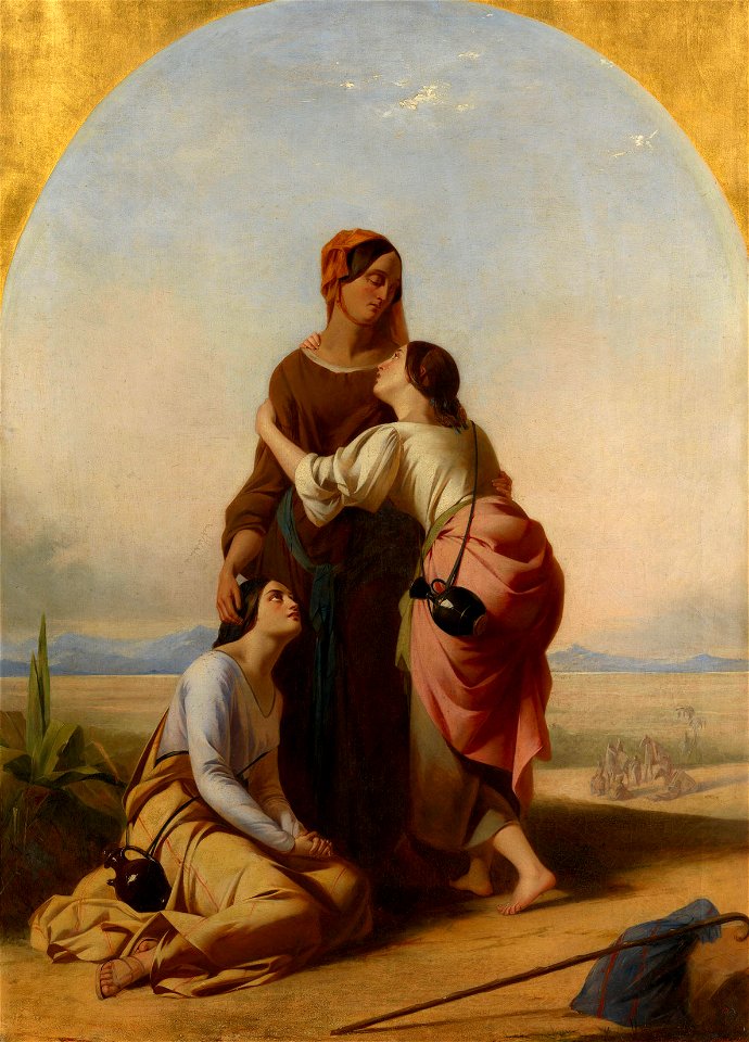 Henry Nelson O'Neil (1817-80) - Naomi with her Daughters-in-Law - RCIN 403650 - Royal Collection