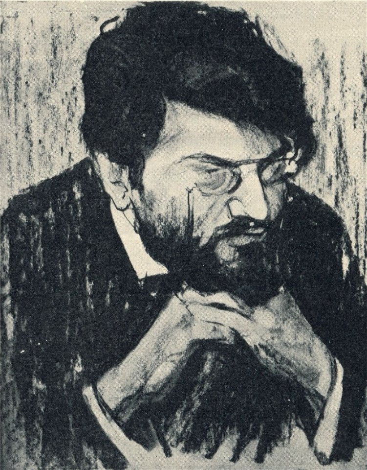 Henryk Grombecki (1883-1933) Mr. L. Portrait Study. Crayon drawing of 1906-1907, ilustr.2, s.5