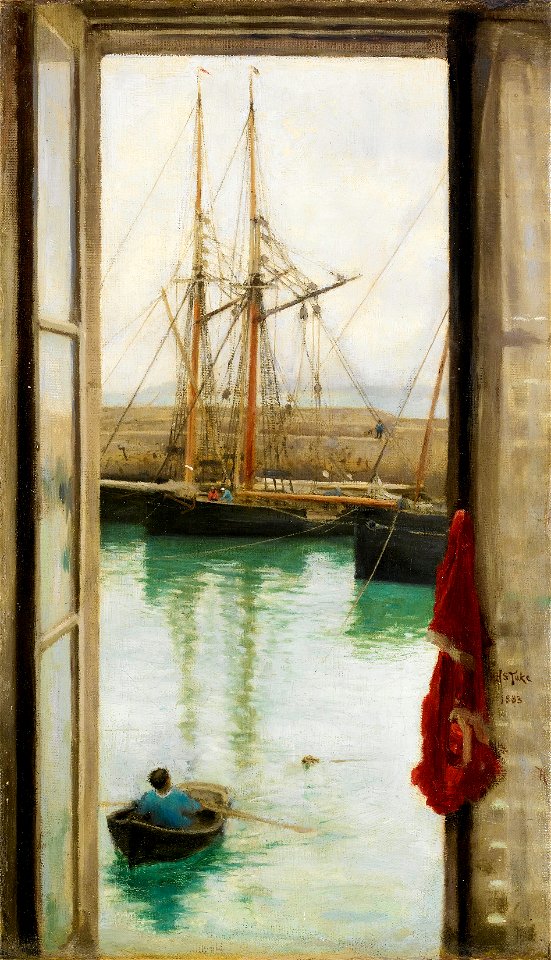 Henry Scott Tuke, 1883 - Harbour Dielette, Normandy