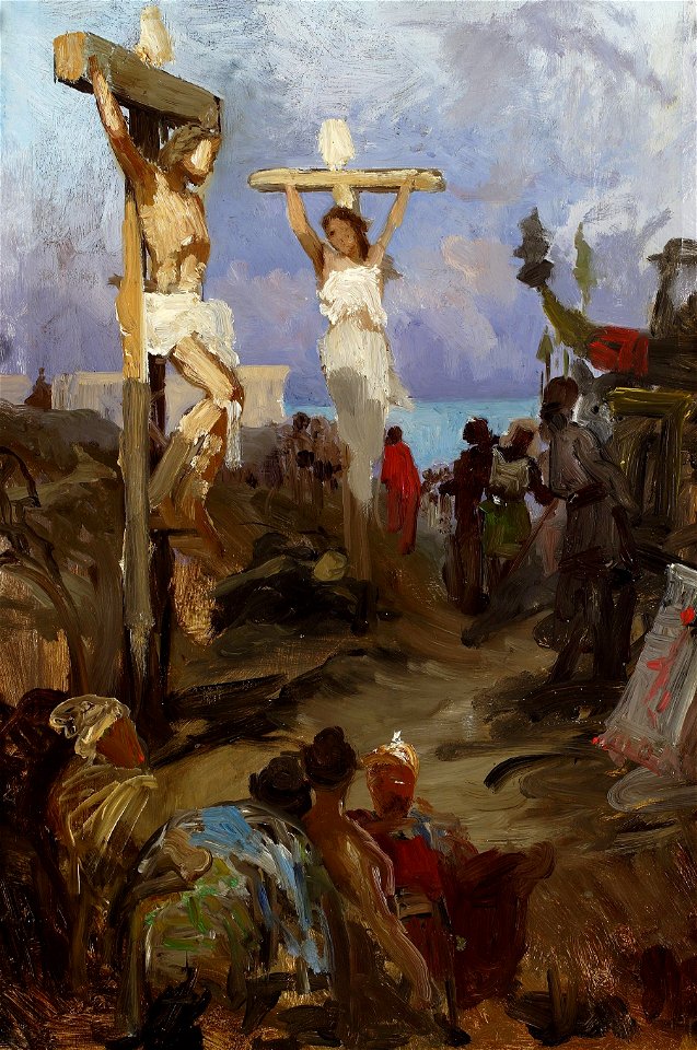 Henryk Siemiradzki - Christian Golgotha, sketch - MP 205 MNW - National Museum in Warsaw