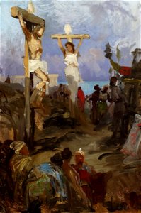 Henryk Siemiradzki - Christian Golgotha, sketch - MP 205 MNW - National Museum in Warsaw. Free illustration for personal and commercial use.