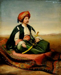 Henry Wyndham Phillips (1820-1868) - Sir John Gardner Wilkinson (1797–1875), Aged 46, in Turkish Dress - 290395 - National Trust