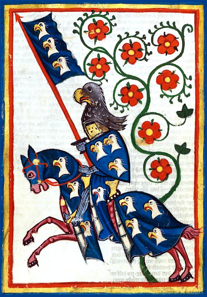 Heraldic knight Hermann von Aue. 14th century