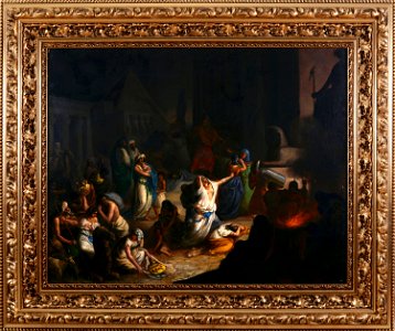 Henryk Siemiradzki. Z ostatniej plagi Egiptu. Anioł śmierci ... (1865)