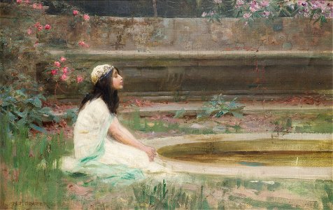Herbert James Draper, A Young Girl by a Pool