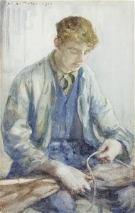 Henry Scott Tuke - Tying the sail