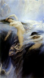 Herbert James Draper, Oil study for Clyties of the Mist