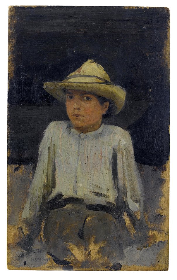 Henry Scott Tuke - Boy with hat 02 | Creazilla