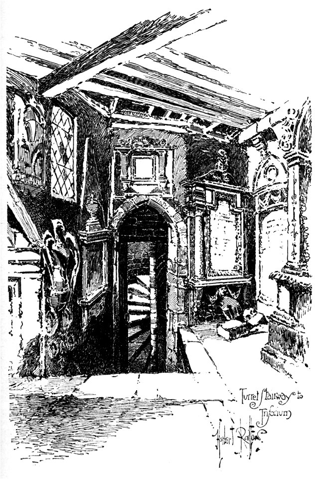 Herbert Railton - Turret Stairway to Triforium (modified)