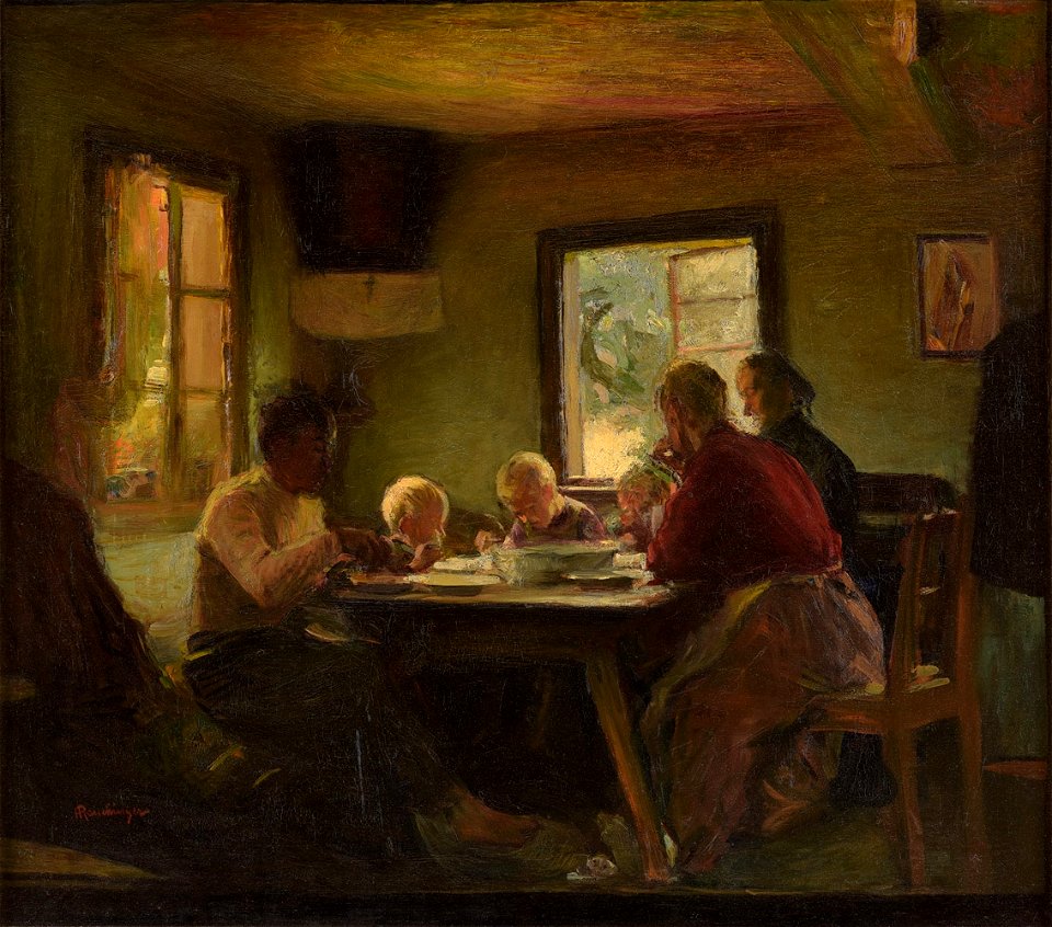 Henryk Rauchinger Familie bei Tisch