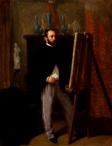 Henryk Rodakowski - Self-Portrait at the Easel - MNK II-a-509 - National Museum Kraków