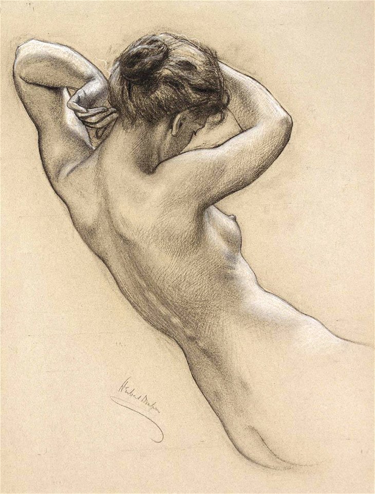 Herbert James Draper, Figure Study for Prospero