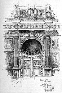Herbert Railton - Portion of Screen in Middle Temple Hall
