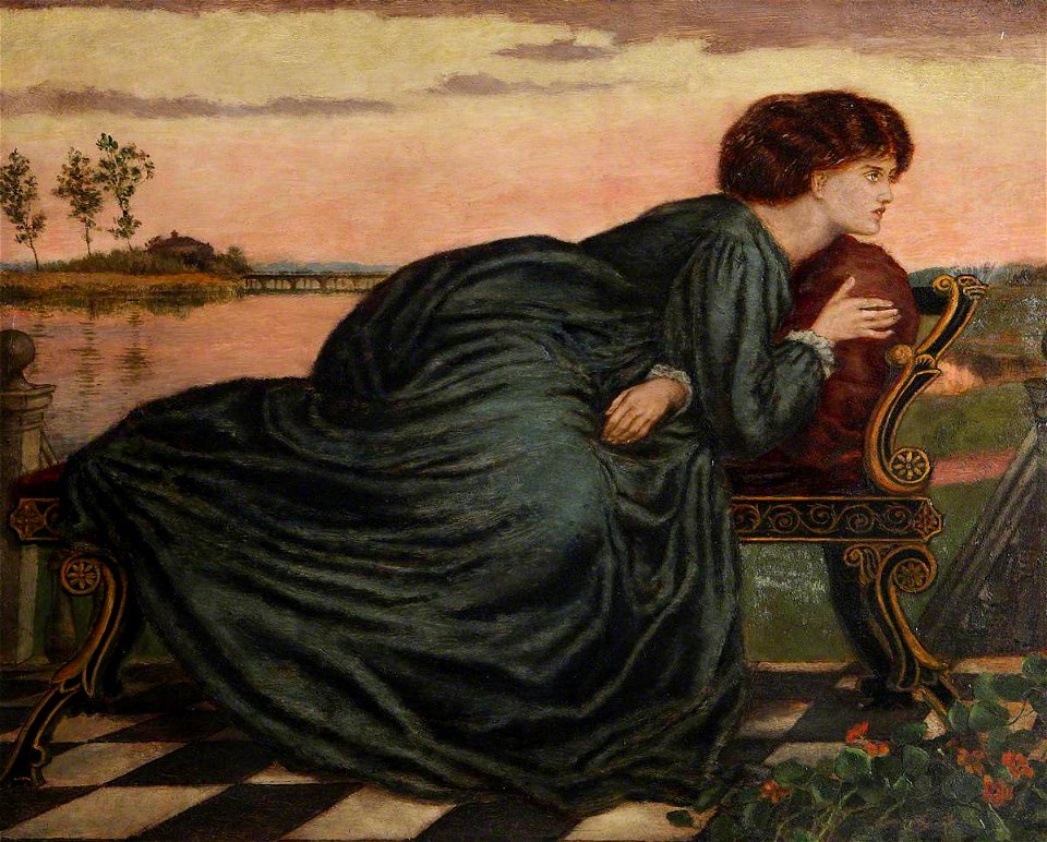 Henry Treffry Dunn (1838-1899) - The Theodore Watts-Dunton Folding Press Bed, Janey Morris (after Dante Gabriel Rossetti) - 1288301.2 - National Trust