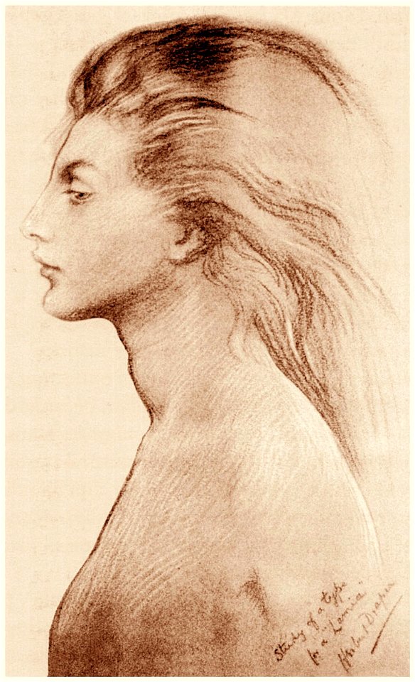 Herbert James Draper, Study for Lamia