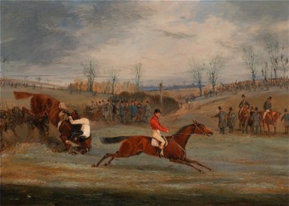 Henry Thomas Alken - Scenes from a steeplechase- Near the Finish - Google Art Project