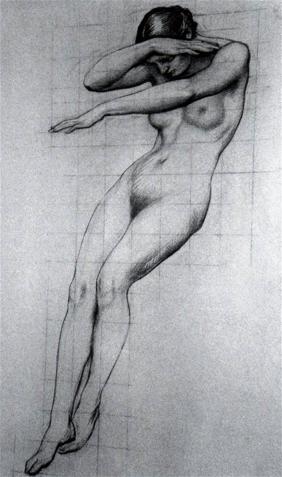 Herbert James Draper, Study for the Foreground Figure of Clyties of the Mists