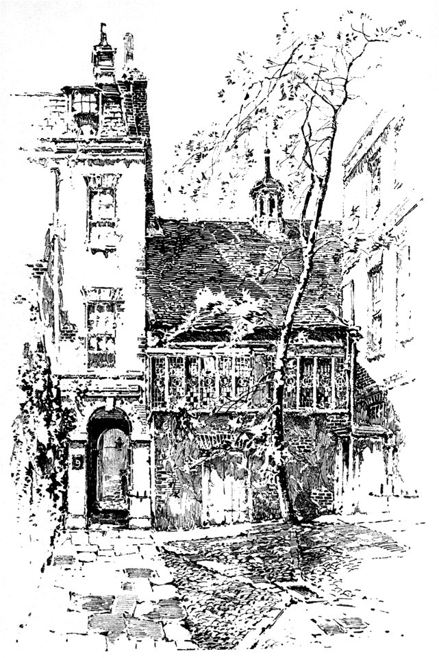 Herbert Railton - Courtyard, Barnard's Inn (modified)