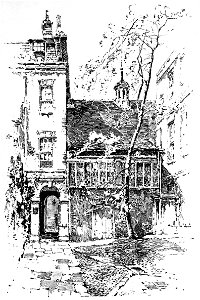 Herbert Railton - Courtyard, Barnard's Inn (modified)