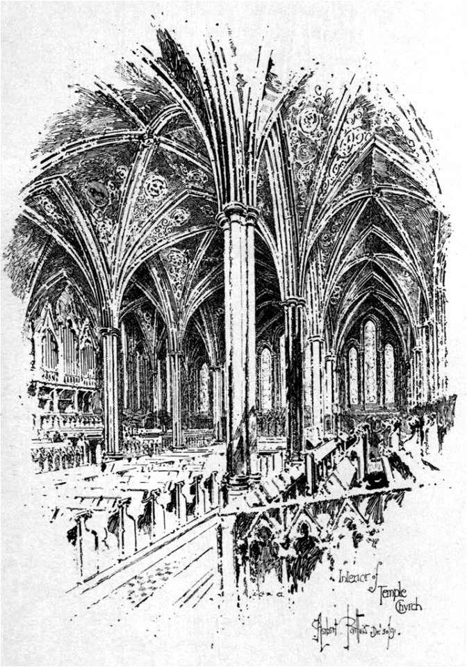 Herbert Railton - Interior of Temple Church 2