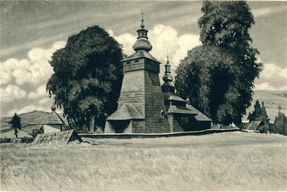 Henryk Grombecki, Polish painter (1883-1933), Landscape of Poland, painting of ca 1921-1922