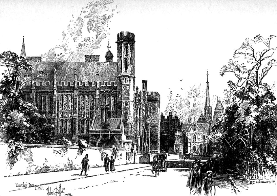 Herbert Railton - Lincoln's Inn Library and Hall (modified)