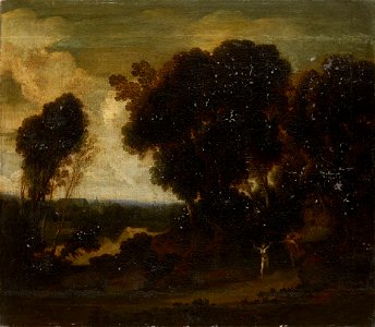 Herman van Swanevelt (Woerden c. 1600-Paris 1655) - Daphne and Apollo in a Landscape - RCIN 404009 - Royal Collection