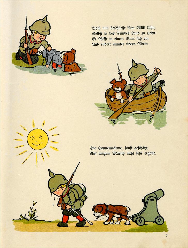 Herbert Rikli (1880-1939) - Hurra! Ein Kriegs-Bilderbuch - Stuttgart Loewes Verlag 1915 - WW1 German war propaganda 06