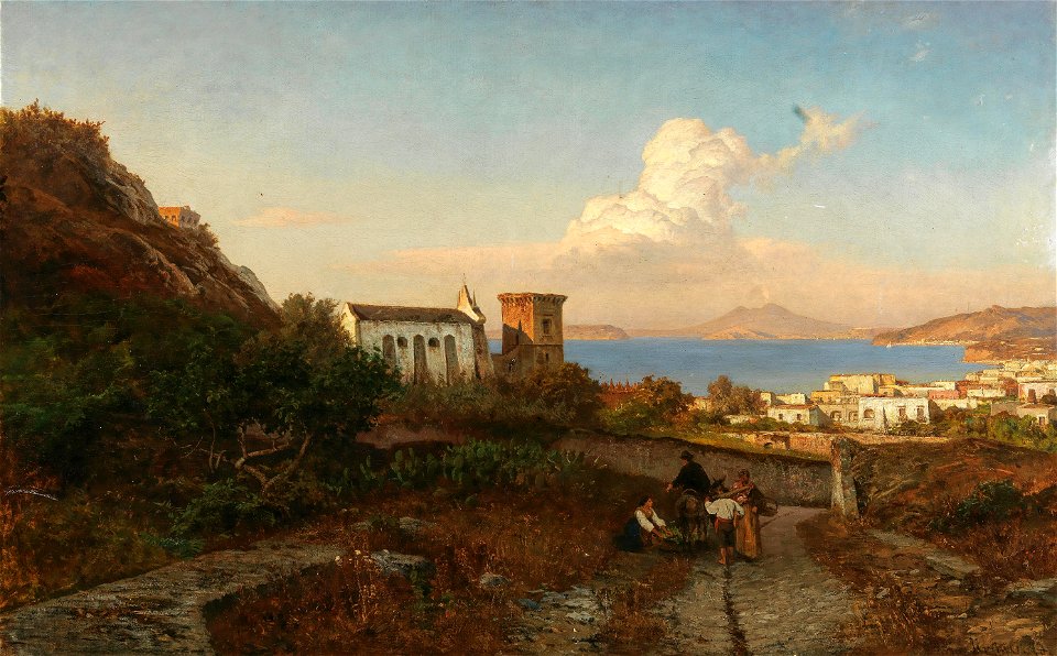 Hermann August Krüger Blick auf den Golf von Sorrent