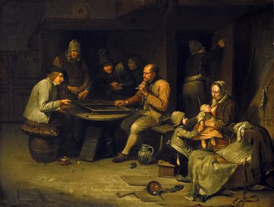 Herberg met triktrakspelers Rijksmuseum SK-A-2180