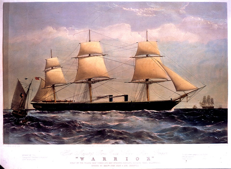 Her Majesty's Iron Cased Screw Steam Frigate Warrior RMG C4771