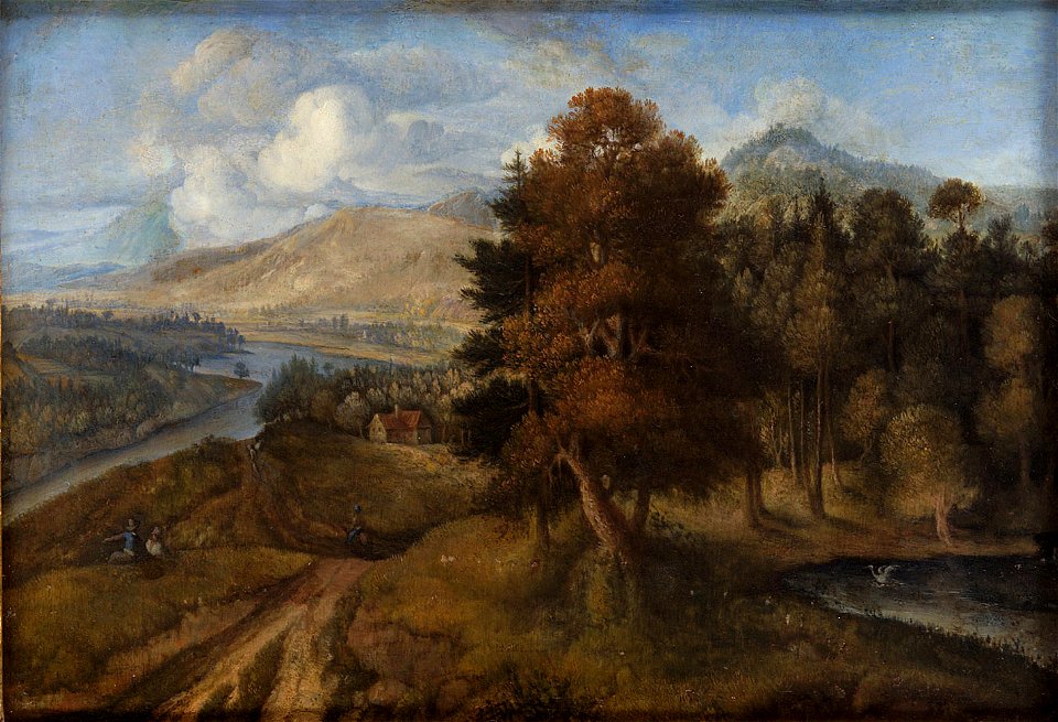 Herman Saftleven d. J. - Waldige Landschaft mit Fluß und Bergen - GG 5771 - Kunsthistorisches Museum