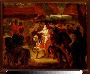 Henryk Rodakowski - Entry of Henry of Valois to Kraków, sketch - MP 331 MNW - National Museum in Warsaw