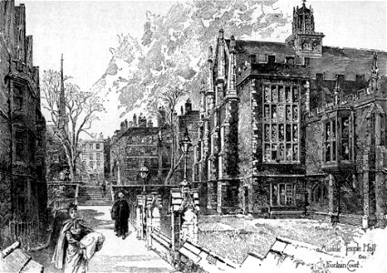 Herbert Railton - Middle Temple Hall and Fountain Court