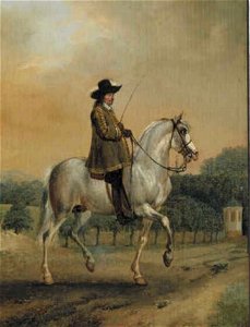 Herman van Lin - Portret van een heer op een grijs paard - 1458 (OK) - Museum Boijmans Van Beuningen