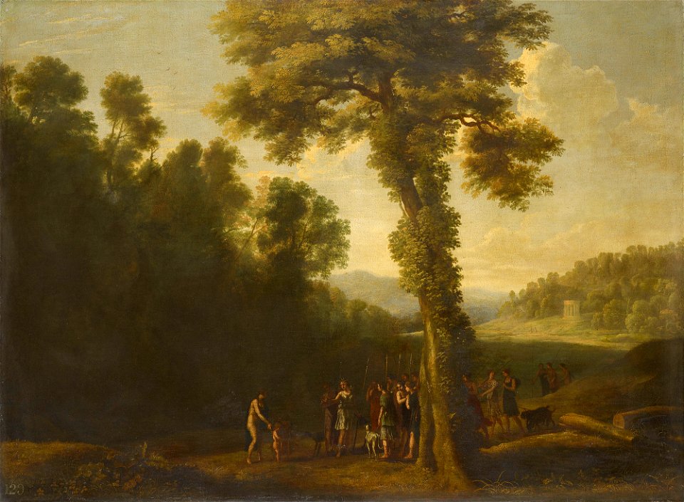 Herman van Swanevelt (Woerden c. 1600-Paris 1655) - Venus, Adonis, Cupid and Diana - RCIN 402637 - Royal Collection