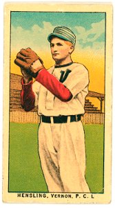Hensling, Vernon Team, baseball card portrait LCCN2008677350