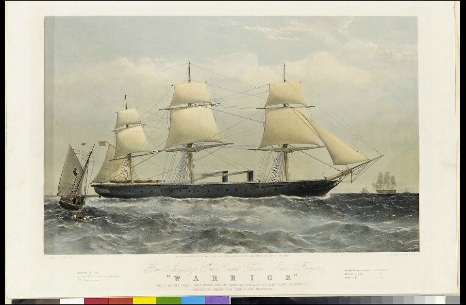 Her Majesty's Iron Cased Screw Steam Frigate Warrior RMG PY9277