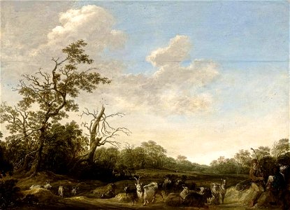 Herman Saftleven - Landscape with Shepherds Playing Music - WGA20649