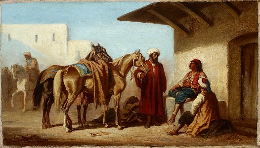 Henryk Pillati - Eastern scene – Selling horses - MP 2527 MNW - National Museum in Warsaw