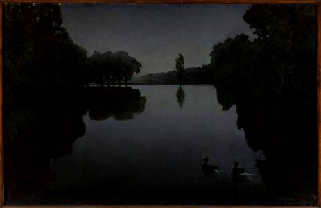 Henryk Piątkowski - Pond with ducks - MP 4399 MNW - National Museum in Warsaw