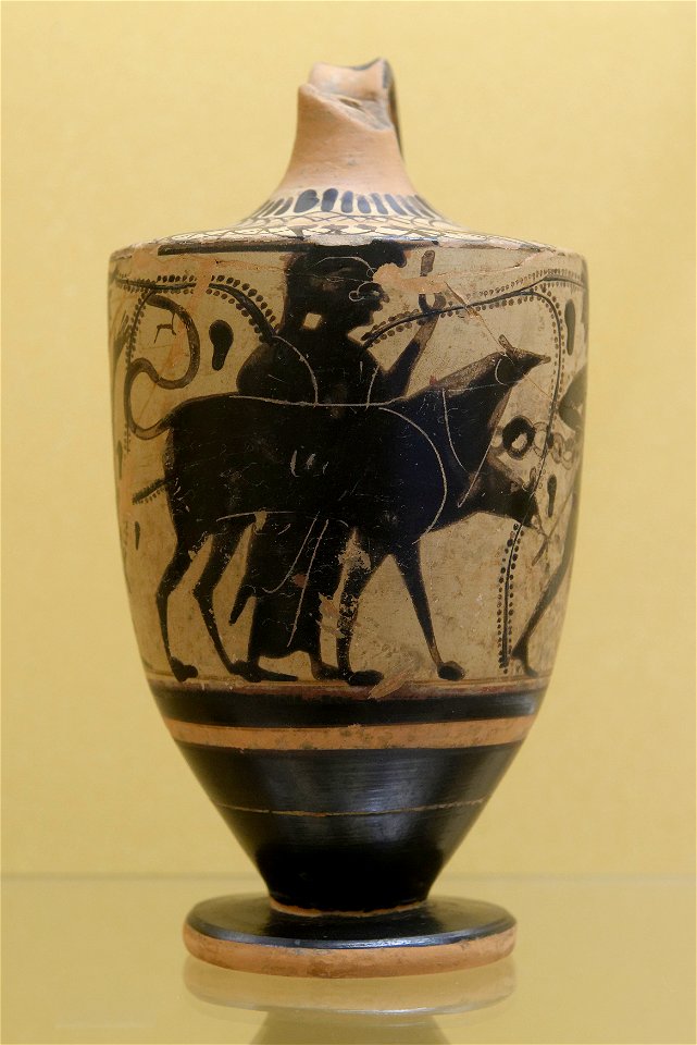 Herakles bringing back Kerberos BF lekythos Nationalmuseet