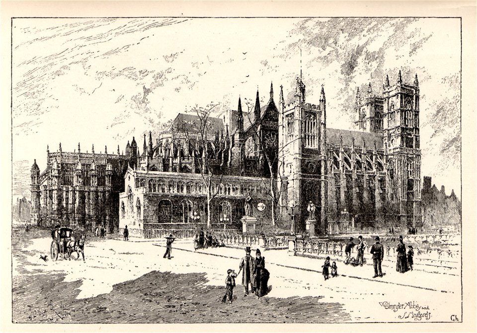 Herbert Railton Westminster Abbey from the North-East A Brief Account of Westminster Abbey 1894
